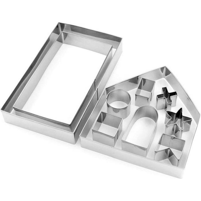 Набір з 10 форм для печива Пряниковий будиночок, нержавіюча сталь Baobiutin