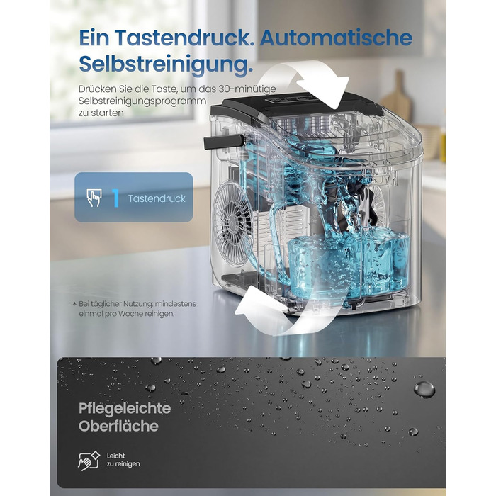 Ледогенератор для дома и вечеринок 9 кубиков за 6 минут 100 Вт SONGMICS