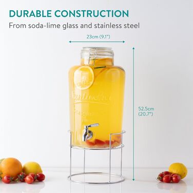 Диспенсер для напитков с металлической подставкой 8 л Navaris