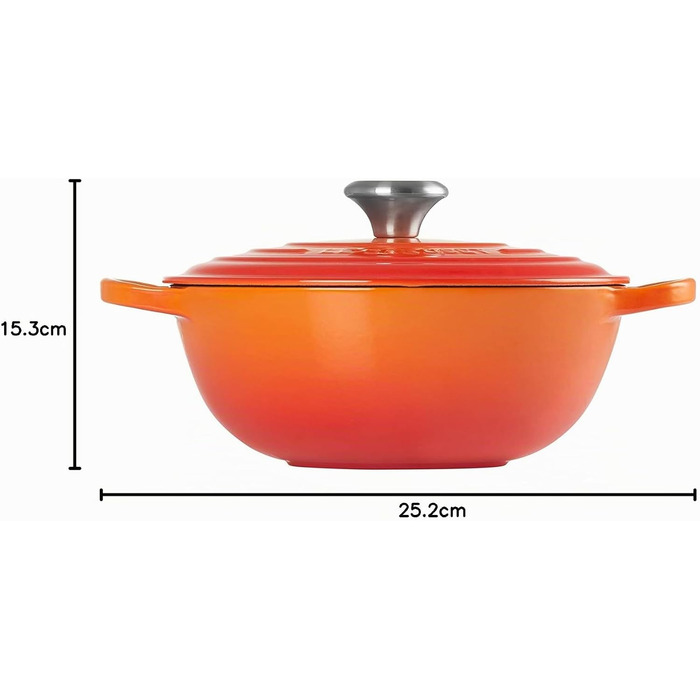 Чавунна каструля Le Creuset Signature, 24 см, 4,1 л (Колір Ofenrot)