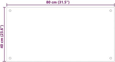 Брызкозащитник экран для плитки 80 х 40 см vidaXL