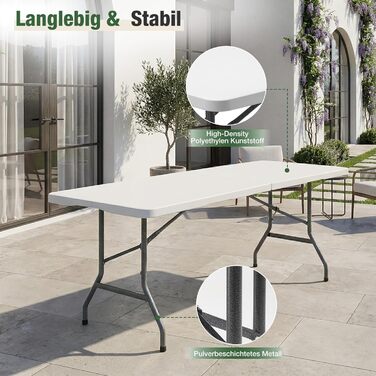 Складной фуршетный стол 152 х 70 х 74 см белый Sekey