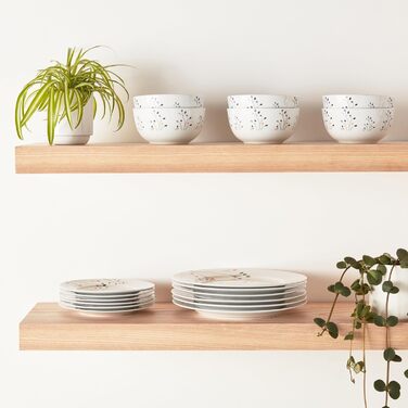 Набір посуду 18 предметів для 6 осіб Amazon Basics