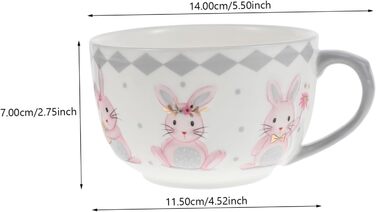 Керамічна миска з малюнком кролика 450 мл Abaodam