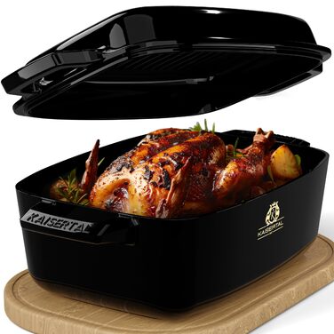 Чавунна жаровня з емальованою кришкою 28 см 4,4 л K KAISERTAL