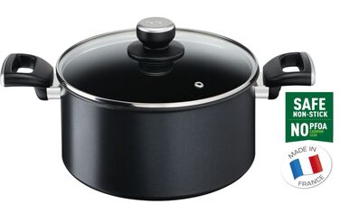 Tefal Pan Unlimited, стеклянная крышка, 5,3 л, черный, алюминий