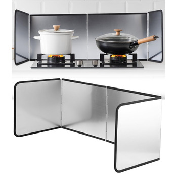 Складаний бризкозахисний екран для кухні, складний бризкозахисний екран для плити, кухонний фартух, 40 x 30 x 30,5 см, захист від бризок жиру, бризкозахисний екран для плити, підходить для плити, окремий (76x29x30)