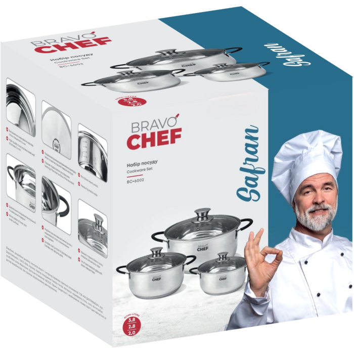 Набор посуды Bravo Chef Safran (6 предметов) (7163547)