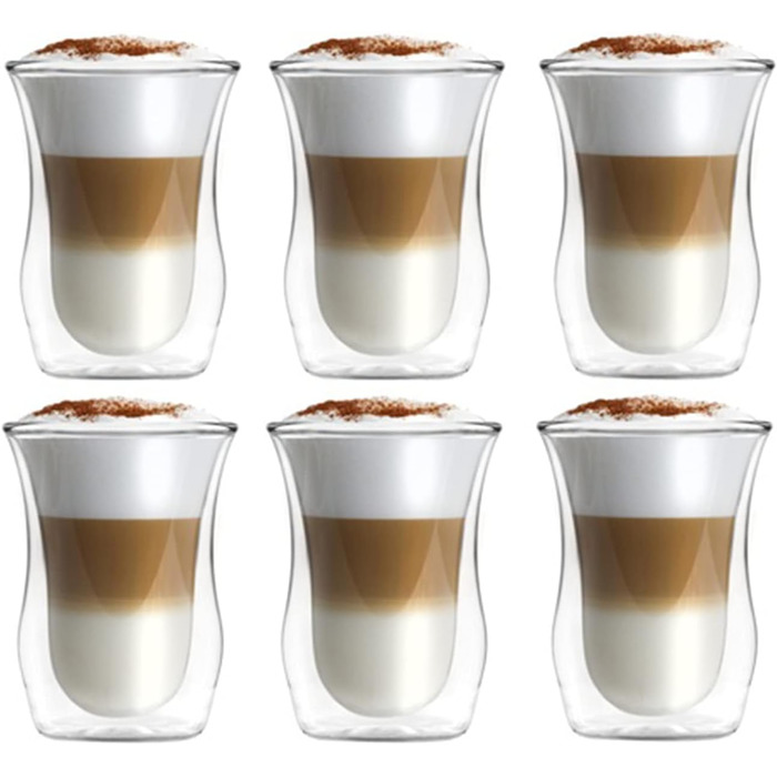 Набір із 6 склянок для кави 300 мл Konsimo
