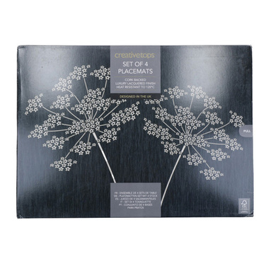 Набор пробковых подставок Creative Tops Silhouette, 40 x 29 см, 4 шт.