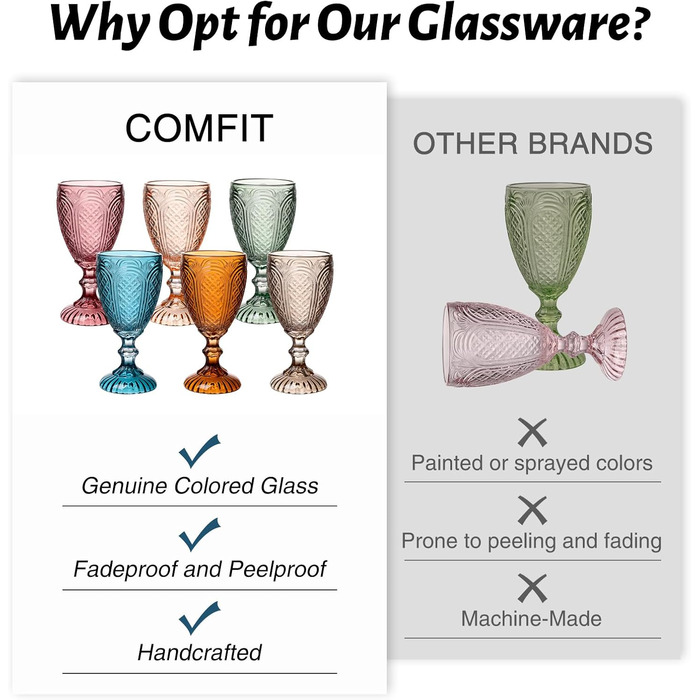 Набор бокалов для вина 6 шт 310 мл comfit