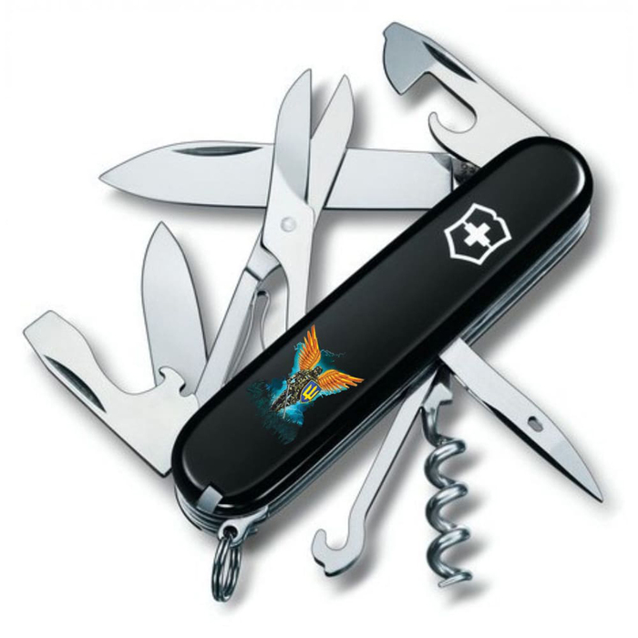 Ніж Victorinox Climber Ukraine 91мм/14функ/чорн /Ангел ЗСУ