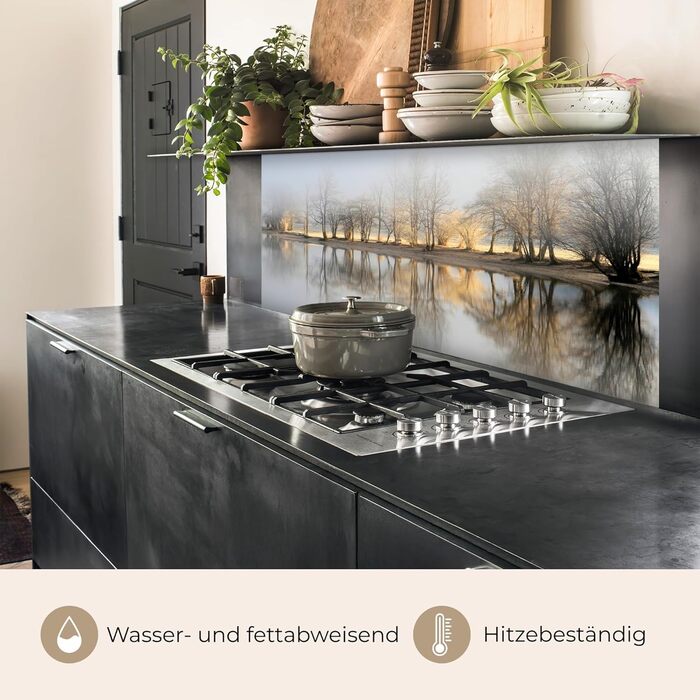 Кухонний фартух 60x80 см Самоклеючий настінний захисний екран для кухні Кухонний фартух Кухонні фасади Кухонні фартухи Кухонна стіна Вода - Пейзаж - (Природа - Пейзаж, 80 x 150 см)