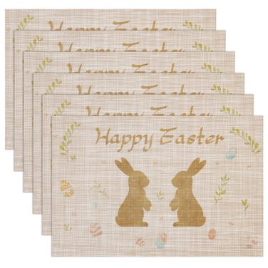 Набір з 6 двосторонніх серветок для столу до Великодня Banchif