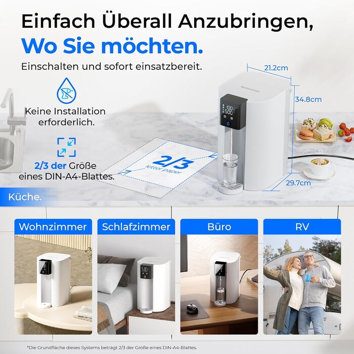 Настільна система зворотного осмосу CoreRO з мінералізатором WD‑C1SL Waterdrop