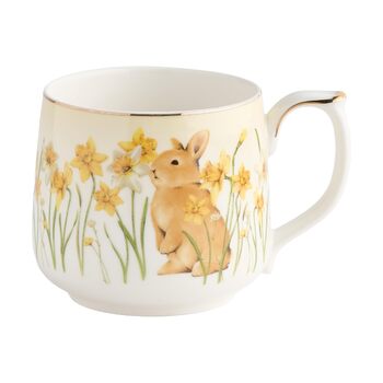 Порцелянова кружка home&you Daffelisbunny, 400 мл, 9x10x13 см, кавова кружка, пасхальна кружка для кави або чаю, кавник, весняна прикраса для столу та вітальні, пасхальна прикраса