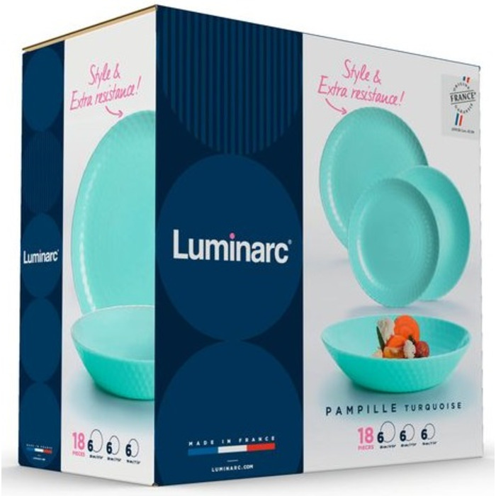 Сервиз Luminarc Pampille Turquoise, 18 предметов (6785913)