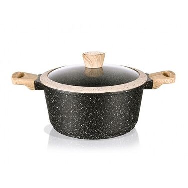 Кастрюля с крышкой Fissman SPOTTY STONE 28x12,5 см на 6,4 л (4426)