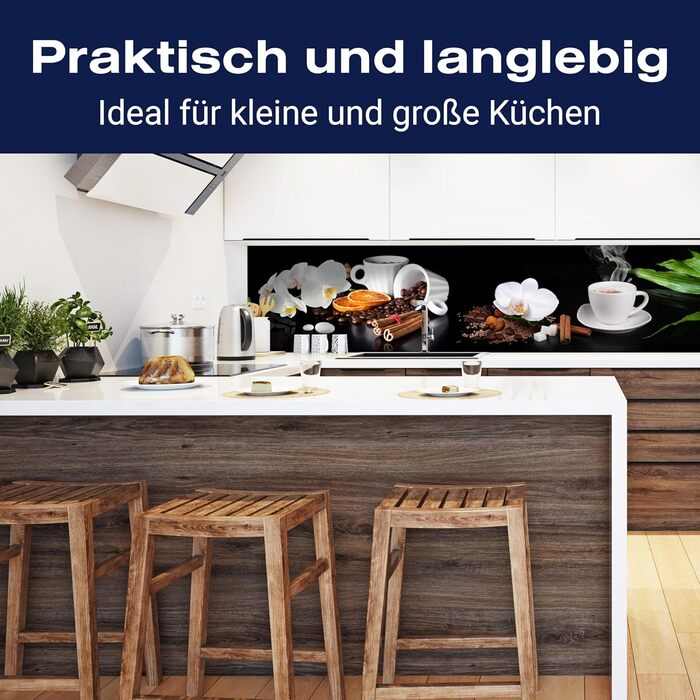 Кухонный фартук защита от брызг 180 х 60 см wandmotiv24