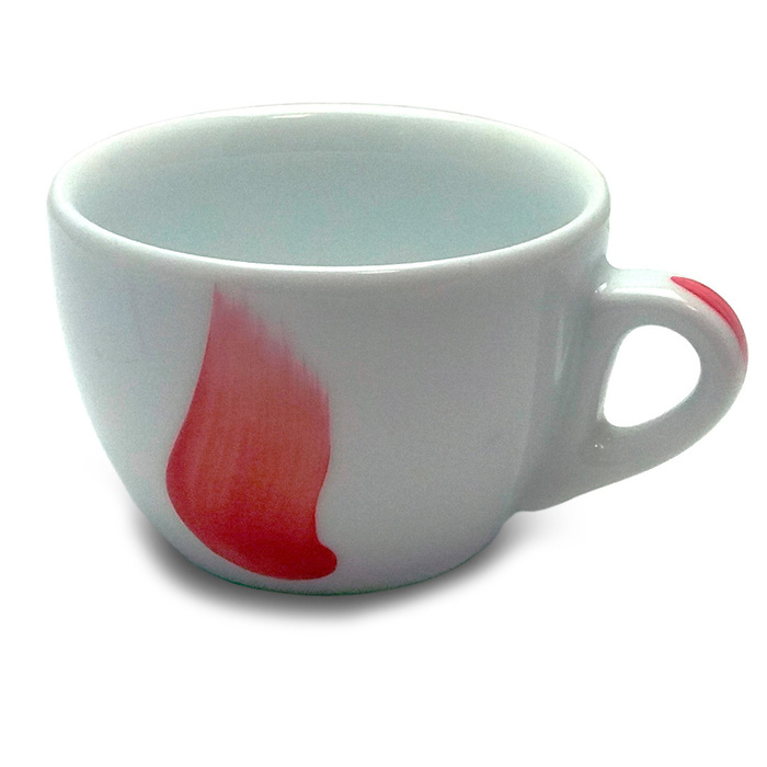 37946 Чашка espresso 75 мл Fiamma Red 'Verona Millecolori Hand Painted Fiamma Red with Staffage Red'