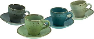 Серія Nature Collection Набір чашок для бістро, 8 предметів (Bistro Cups Mix, натуральний), 23699