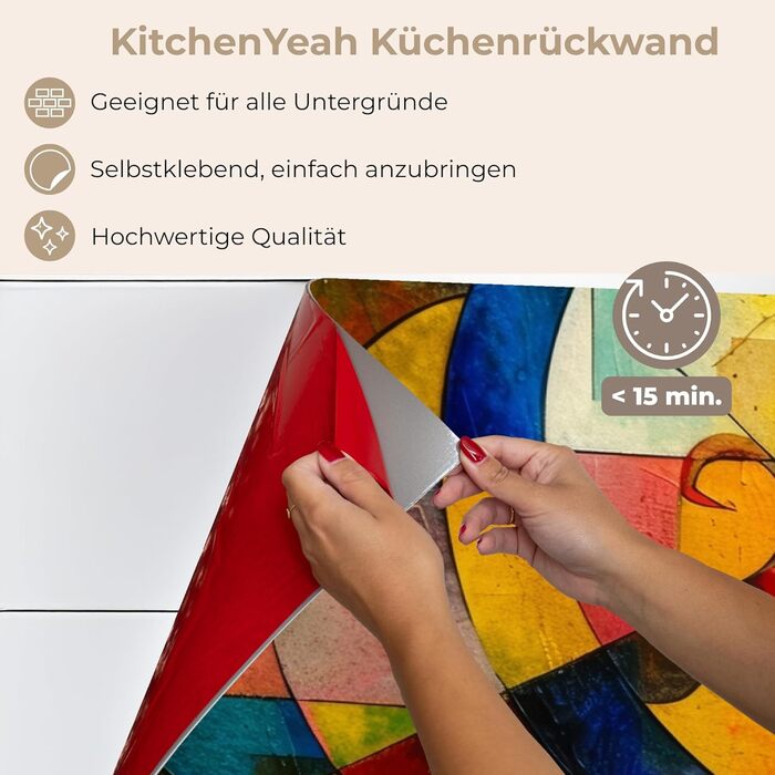 Кухонний фартух 60x80 см Самоклеючий настінний захисний екран для кухні Кухонний фартух Кухонні фасади Кухонні фартухи Кухонна стіна Вода - Пейзаж - (Мистецтво - Абстрактне, 60 x 200 см)