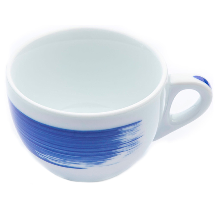35135 Чашка caffe latte 350 мл Blue stroke B 'Verona Millecolori Hand Painted Brush stroke B Blue wi
