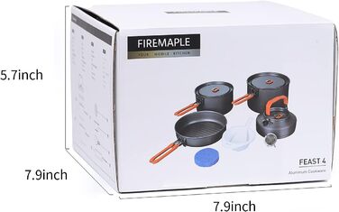 Набір посуду для кемпінгу помаранчевий Fire-Maple