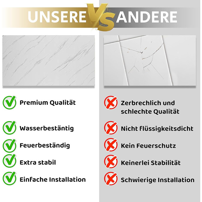 Стінові панелі AS Country Stone під мармур 60x120 см ПВХ-облицювання стіни з пластикових панелей для кухні, ванної кімнати тощо Панель кухонного фартуха (, Ice Berg Grey)