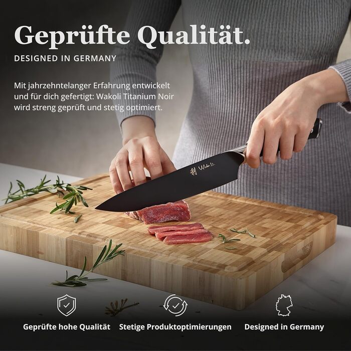 Набор кухонных ножей 5 предметов с магнитным блоком Wakoli