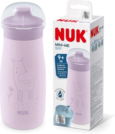 Нічна навчальна пляшка Чашка Sippy зі світловим ефектом 12 місяців Герметичний з жорстким носиком для пиття Кліпса і захисний ковпачок Без BPA 300 мл Planets, 10255678 (Pink, Mini-Me Sip (Steel))