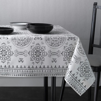 Скатертина Atenas Home Textile Argos Blanco, бавовна з покриттям, 150 х 150 см