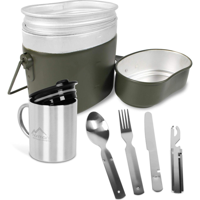 Набір туристичного посуду з алюмінію 7 предметів normani