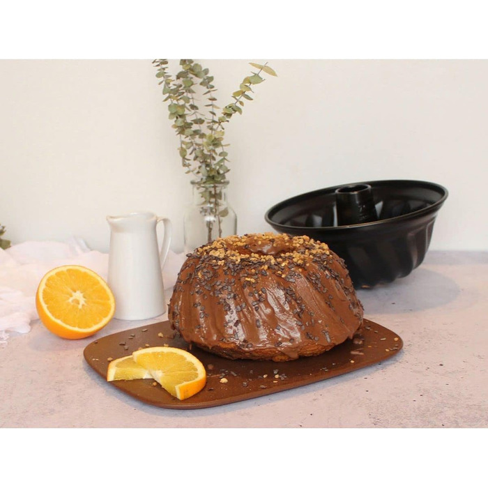 Форма для торта Zenker Z6527 Bundt Ø 25 см, стійка форма для торта з покриттям, для соковитого торта, кругла форма для випічки з антипригарним покриттям, кількість A 25 см одинарна