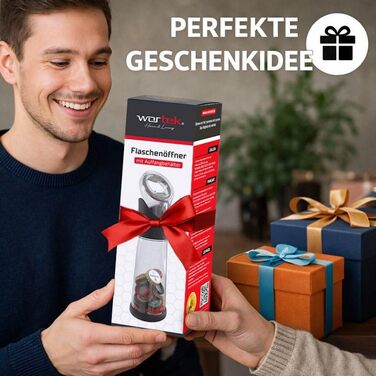 Відкривачка для пляшок з контейнером для кришечок зелена wortek