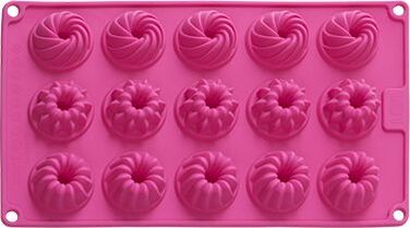 Форма для випічки кексів маленька, рожева, RBV Birkmann
