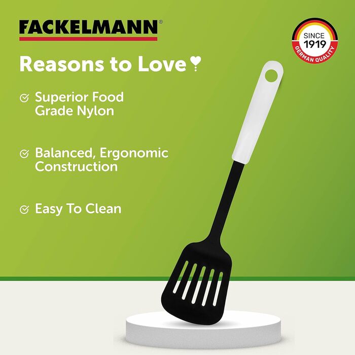 Лопатка 34 см з прорізами, чорно-біла Arcadalina Fackelmann