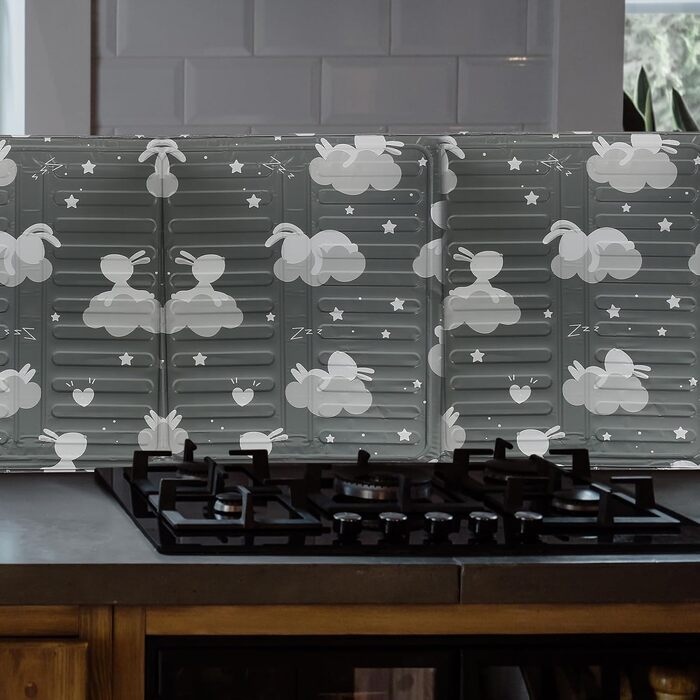 Двухсекционная сложная защита от брызг для кухни WESIEVYA