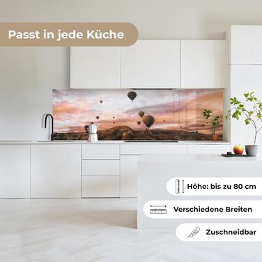 Кухонний фартух 60x80 см Самоклеючий захисний екран для кухні Кухонний фартух Кухонні фасади Кухонні фартухи Кухонна стіна Вода - Пейзаж - (Пейзаж - Повітряна куля, 60 x 200 см)