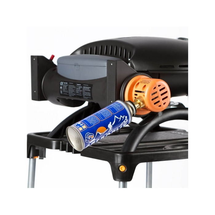 КОМПЛЕКТ Портативный переносной газовый гриль O-GRILL 500, серебро+шланг в подарок! Код: 013369