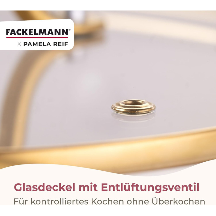 Кастрюля 1,7 л со стеклянной крышкой 16 см, пастельно-бежевый Pamela Reif Fackelmann