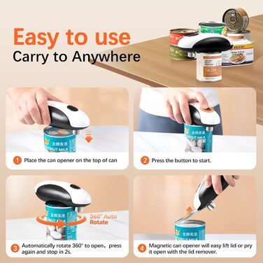 Электрический открыватель для консервных банок с USB-зарядкой MERTTURM