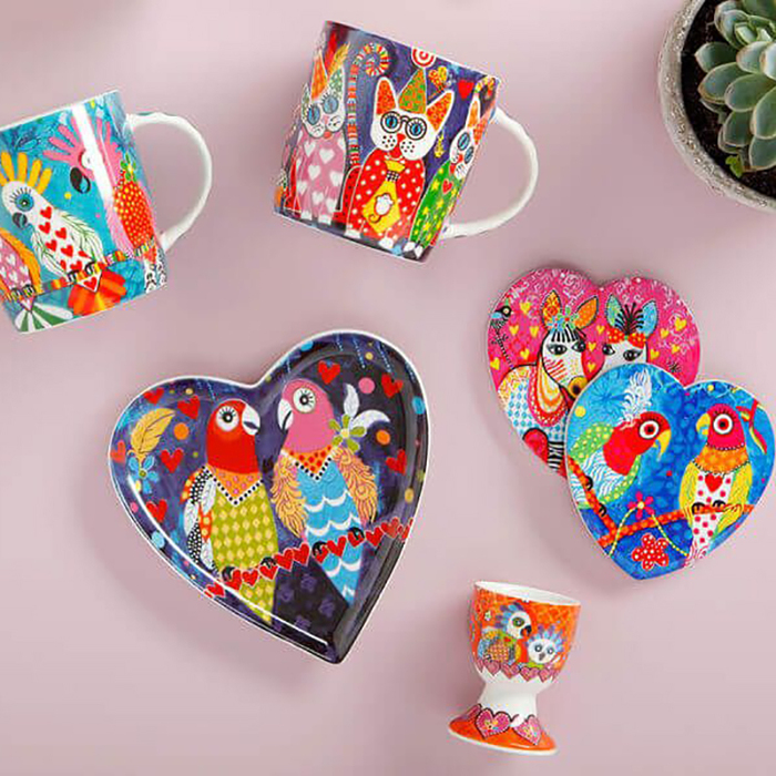 Подставка под чашку Maxwell & Williams Fan Club LOVE HEARTS, керамика, 10 х 9,5 см