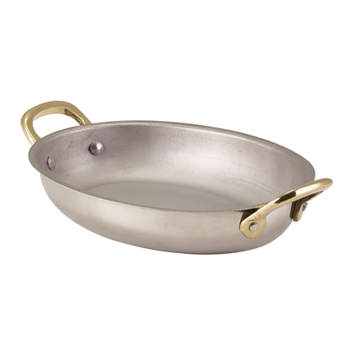 Сковородка для подачи 18.5*13.5 см, овальная, Stainless Steel, GenWare