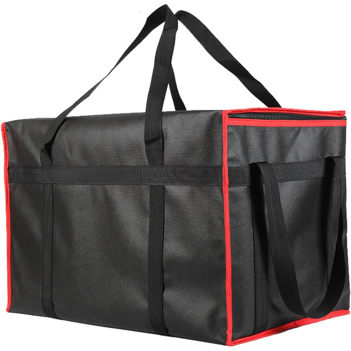 Складні, ізольовані сумки-холодильники з шарами, чудово зберігають тепло для кемпінгу та пікніків, водонепроникна сумка-холодильник, чорно-червоні, 2