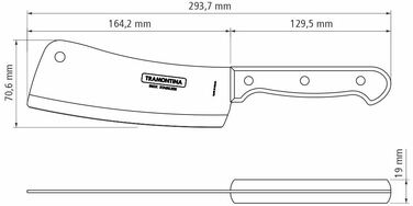 Нож-секач поварский Tramontina Polywood, 150 мм (6710927)