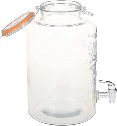 Диспенсер для напитков стеклянный с краном 8 л HaoChrymec