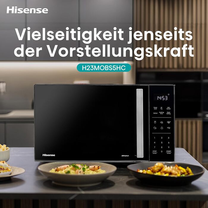 Микроволновая печь 23 л, 900 Вт черный H23MOBS5HC Hisense