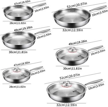 Нова сковорода Tovara Titanium Pro, титанова сковорода з кришкою, антипригарна сковорода, титанова сковорода 28 см для приготування їжі, ідеально підходить для будь-якої плити (з кришкою, 28 см) з кришкою 28 см, 2026