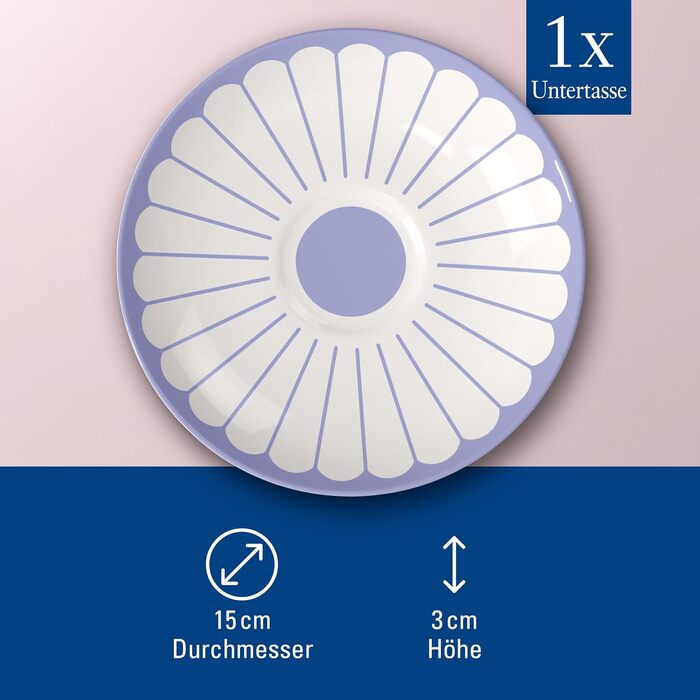 Блюдце кавове 14,8 см, синій Fleur Villeroy & Boch